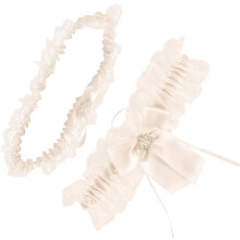 Brautstrumpfband, Hochzeitsaccessoires mit Strasssteinen
