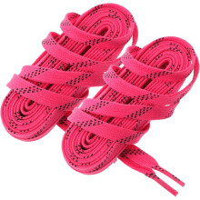 Gewachste Schnürsenkel für Eishockeyschuhe, Paar, strapazierfähig, rosa, 96 cm