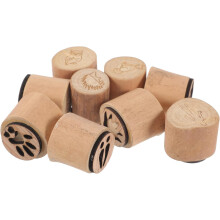 Dyrefotavtrykkstempel for hagearbeid DIY-kortlaging Trestempler Naturlig scenedesign