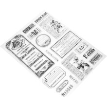 Ensemble de tampons floraux rétro pour la création de cartes et le scrapbooking, tampons de fleurs et de fonds à faire soi-même