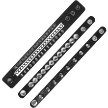 Nietenbesetztes breites Lederarmband-Set im Punk-Stil, Unisex-Armband aus schwarzem Kunstleder für Damen und Herren, Halloween-Kostümschmuck