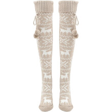 Weihnachtsstrümpfe für Mädchen, Winterkleider, Accessoires, Kniestrümpfe, Strickstrümpfe für Damen