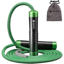 Weighted Skipping Rope 1lb,heavy Jump Rope Adjustable Length Bearing Tangle-free Skipping Ropes for Adult Fitness,crossfit, Boxing, Mma, Fitness Worko