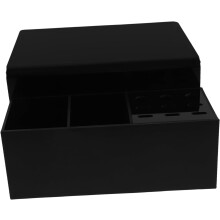 Aufbewahrungskissen für Wimpernverlängerungen, abnehmbares Fach für Wimpernstylisten, schwarzes Design, Organizer für Wimpernzubehör
