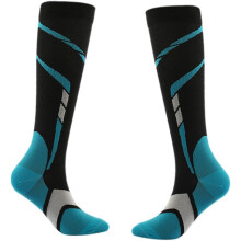 Kompressions-Sportsocken Unisex Lange Kniehohe Lauf- und Outdoor-Klettersocken Schwarz S/M