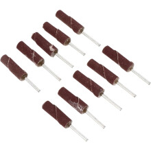 Lot de 10 disques à lamelles abrasives pour le meulage et le ponçage, de forme colonnaire, pour les travaux de ponçage de contours.