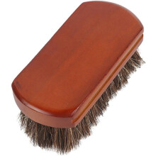 Brosse en crin de cheval pour l'entretien des chaussures, grande brosse à cirer les bottes, en crin de cheval naturel.