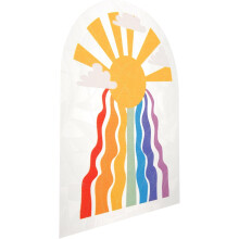 1 Blatt Sonnenfänger-Fensteraufkleber Prisma-Fensteraufkleber PVC statisch haftend Einfach