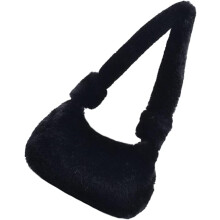Stilvolle Plüsch-Schultertasche für Damen, einteilige Schultertasche für Schlüssel, Lippenstift und Handy, strapazierfähiges Winter-Design