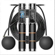 Skipping Rope with Counter - Adjustable Weighted Speed Rope with Digital Calorie Tracker for Men, Women & Kids