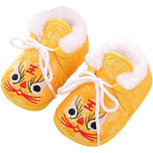 Herbst-Winter-Schuhe mit Tigerstickerei, warme, lässige Schuhe aus dicker Baumwolle mit Cartoon-Motiv