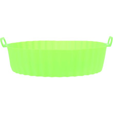 Tapis de cuisson pour friteuse à air chaud en silicone à rayures, résistant à la chaleur, préservant l'aspect des aliments