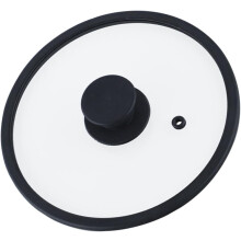 Tapa de repuesto para olla de 10 pulgadas, vidrio templado, borde de silicona, diseño creativo, confiable, práctica, para utensilios de cocina.