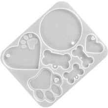 Molde de silicone de osso DIY ferramenta etiqueta fazendo charme pingente design versátil fácil de usar branco criativo elegante molde de artesanato