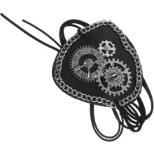 Retro Gear Augenklappe für Erwachsene mit Nieten, Neuheit, Party, Cosplay, Augenschutz, weiche Sichtbehinderung