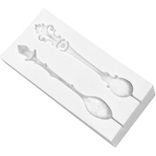 Moule à cuillère en relief en silicone alimentaire, facile à nettoyer. Moule décoratif pour cuillère.