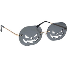 Gafas de sol con forma de calabaza de Halloween, divertidas y sin montura, ideales para fiestas.