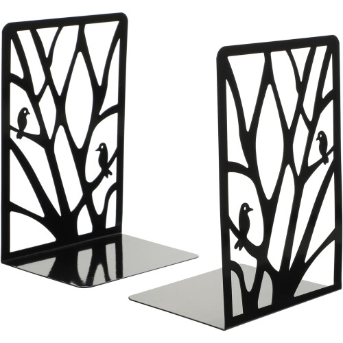 1 Pair Iron Book Storage Rack Bookends Delicate Touch and Smooth Surface