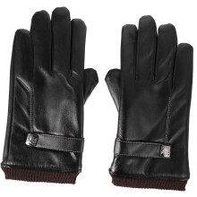 Guantes cálidos con pantalla táctil para ciclismo y equitación de invierno para hombre, de cuero PU y con aislamiento térmico para clima frío.