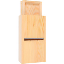 Outil de biseautage et de finition en bois, fait main, avec tiroir, pour la fabrication de savons et de bougies.
