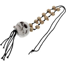 Colar de pingente de crânio de resina de cadeia de clavícula para traje de Halloween Retro assustador osso jóias acessório decorativo único
