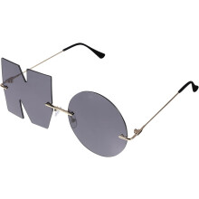 Ochelari de soare Alphabet la modă pentru femei, ochelari de plajă cu ramă aurie și lentilă gri pentru petrecere și accesorii foto