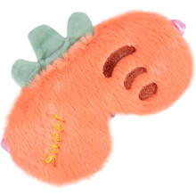 Masque de sommeil en peluche avec motif de fruits, respirant et confortable (1 pièce).