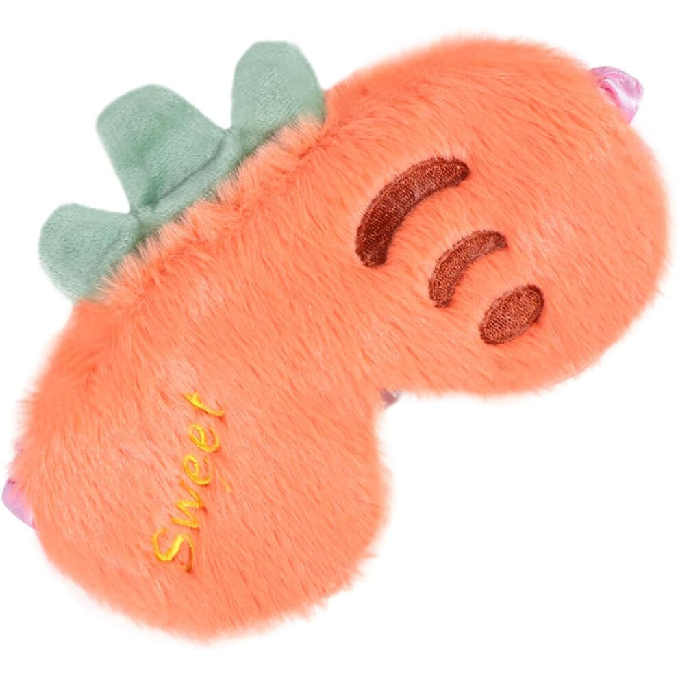 Hkhbjs 1Pc Plush Cartoon Fruit Sleeping Eye Mask Breathable Shading Eye Cover Comfortable