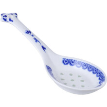 Suppenlöffel aus Keramik, blau-weißes Porzellan, einzigartiges Design, langer Griff, hitze- und kältebeständig