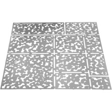 Kit de pochoirs camouflage Ă faire soi-mĂŞme pour la peinture de maquettes, avec plaque de recouvrement camouflage trois couleurs.