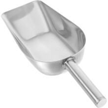 Küchen-Eisschaufel mit ergonomischem Griff, leicht zu reinigen, runder Boden, robuster Edelstahl