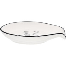 Porte-cuillères en céramique, accessoires de cuisine, lot de 2, surface lisse, beige, faciles à ranger, style épuré