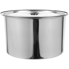 Edelstahl-Rührschüssel mit Deckel, tiefe, rostfreie Stahlschüssel, Koch- und Backutensil, silberfarben, 22 cm