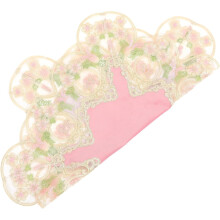 Quadratische Tischdecke mit Spitze, rosa Polyesterfaser-Spitze, eleganter Tischüberzug