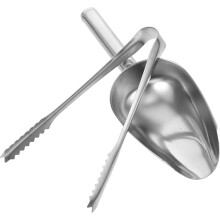 Pelle à glaçons en acier inoxydable pour machine à glaçons et pelle à aliments en métal pour cubes de produits secs