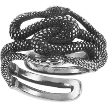 Anel de serpente de aço inoxidável ajustável gótico punk anel jóias Vintage serpente animal para homens mulheres