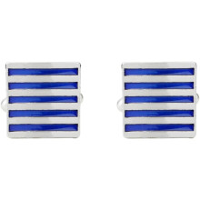 Boutons de manchette de chemise, boutons de manchette d'affaires, boutons de manchette en alliage, style moderne et épuré, bleu métallisé