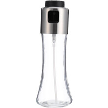 Oljesprayflaske med design i rustfritt stål og glass, 180 ml praktisk oljedispenser