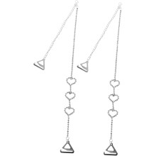 Stilige skulderstropper med rhinestone-hjerte for kvinner, usynlige, sklisikre, justerbare stropper, erstatning for stroppeløs kjole