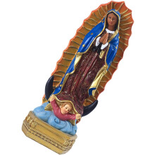 Tischdekoration aus Kunstharz, Marienfigur, 14 cm (5,5 Zoll), filigrane, religiöse Dekoration, platzsparende Skulptur