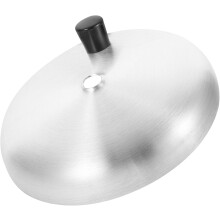 Kookpandeksel met deksel voor koekenpan en kookpot van roestvrij staal. Uitstekende stabiliteit en veelzijdig ontwerp. Zilverkleurig.