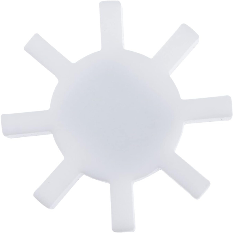 Magnetic Stirrer Gear Laboratory Stir Bar Ptfe Octagonal Plum Blossom Mixer 7X40mm High Temperature Resistant White 5455468305337