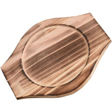 Manique en bois et pierre pour la cuisine, avec surface lisse et belle texture.
