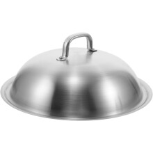 Universeller Topfdeckel aus Edelstahl, 32 cm hoch, gewölbt, mit hitzebeständigem Rand