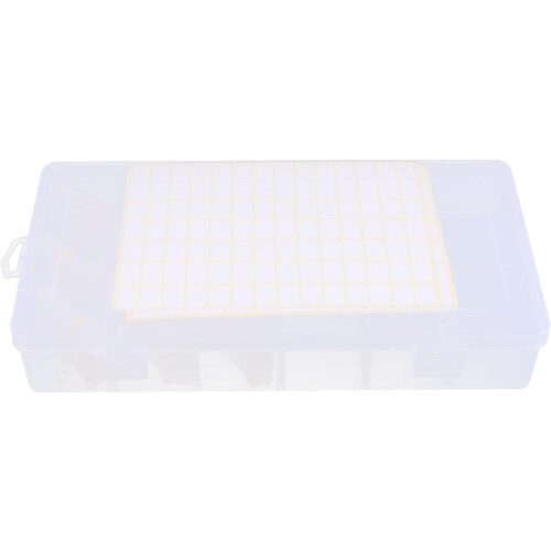 Cross Stitch Storage Box 18 Compartments, Bobbin Winder Set Including 100 Embroidery Thread Bobbins