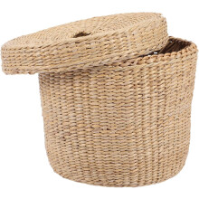 Boîte à mouchoirs en paille décorative, style naturel, légère et pratique, porte-serviettes au design créatif et élégant