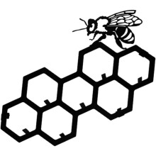 Hohler Bienenkorb-Wandhaken aus Eisen, Bastelaufbewahrung, Hängehaken, 40 x 4 x 25 cm