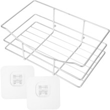 Duschablage-Organizer, 5 kg Tragkraft, Edelstahl, Wandmontage, bohrfreies Design, Badezimmerdusche