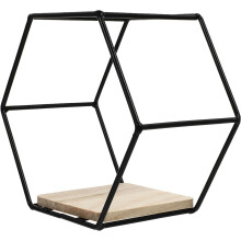 Étagère murale hexagonale en fer pour plantes, structure murale pour la décoration intérieure et utilisation polyvalente