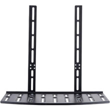Schwarzes, wandmontiertes Router-Aufbewahrungsregal aus kaltgewalztem Stahl, bohrfreies Design